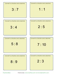 Converting ratios fractions decimals